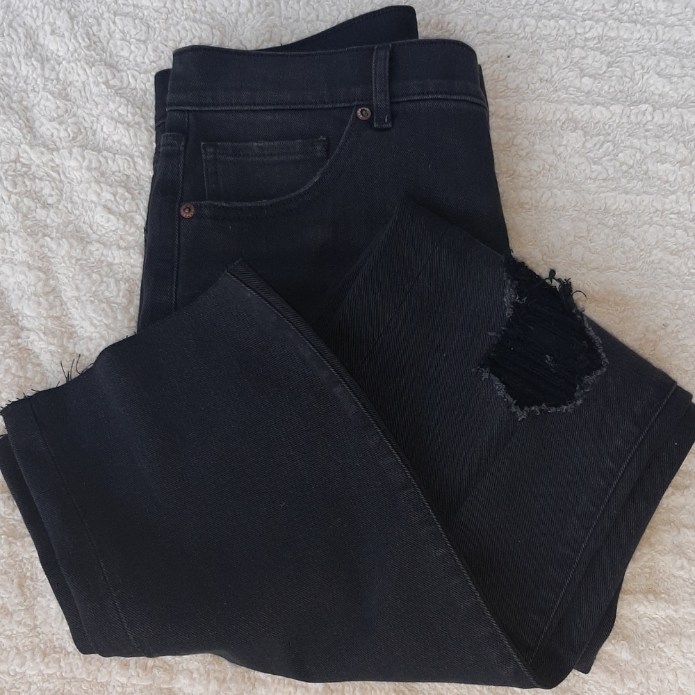 Express Modern Straight Super High Rise Jeans